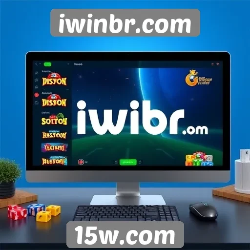 Interface do usuário do site iwinbr em foco